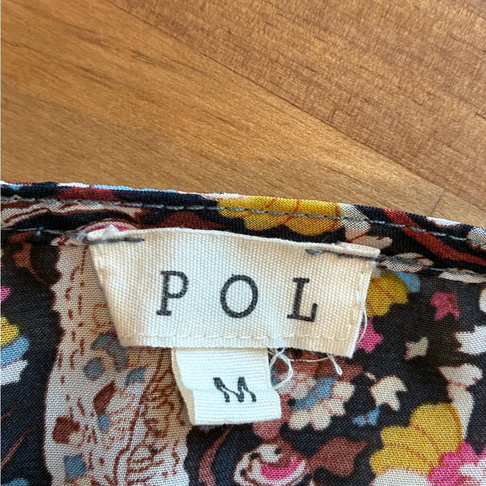POL Velvet Navy and Pink Paisley Tunic - Picture 7 of 10